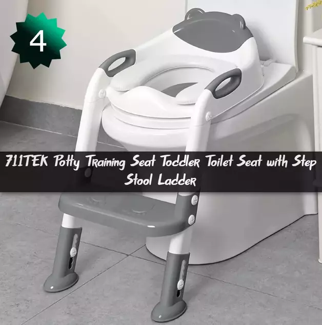 711TEK Potty Training Seat Toddler Toilet Seat with Step Stool Ladder