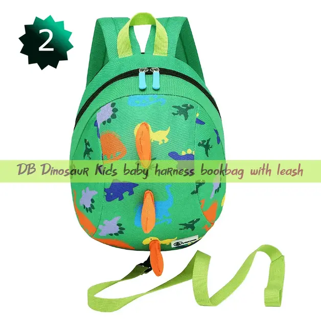 DB Dinosaur Kids baby harness bookbag with leash