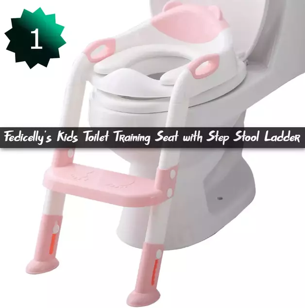 Fedicelly's Kids Toilet Training Seat with Step Stool Ladder