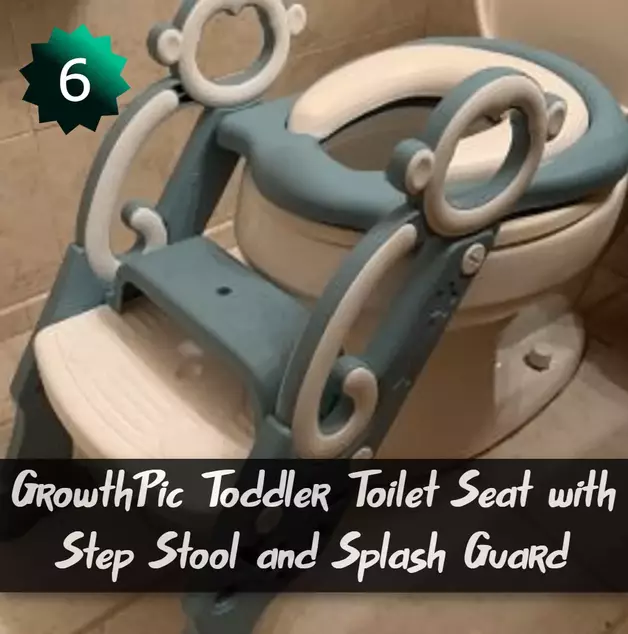 GrowthPic Toddler Toilet Seat with Step Stool and Splash Guard