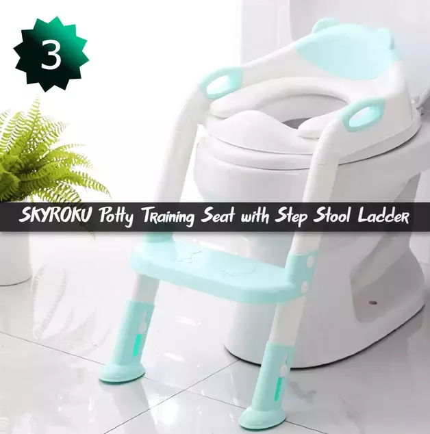 SKYROKU Potty Training Seat with Step Stool Ladder