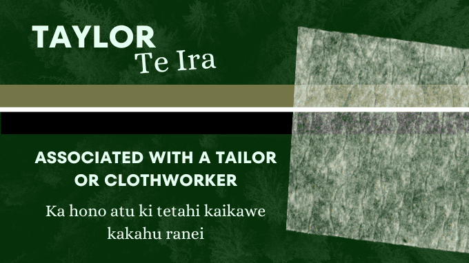 Taylor Māori Transgender Names With Meaning