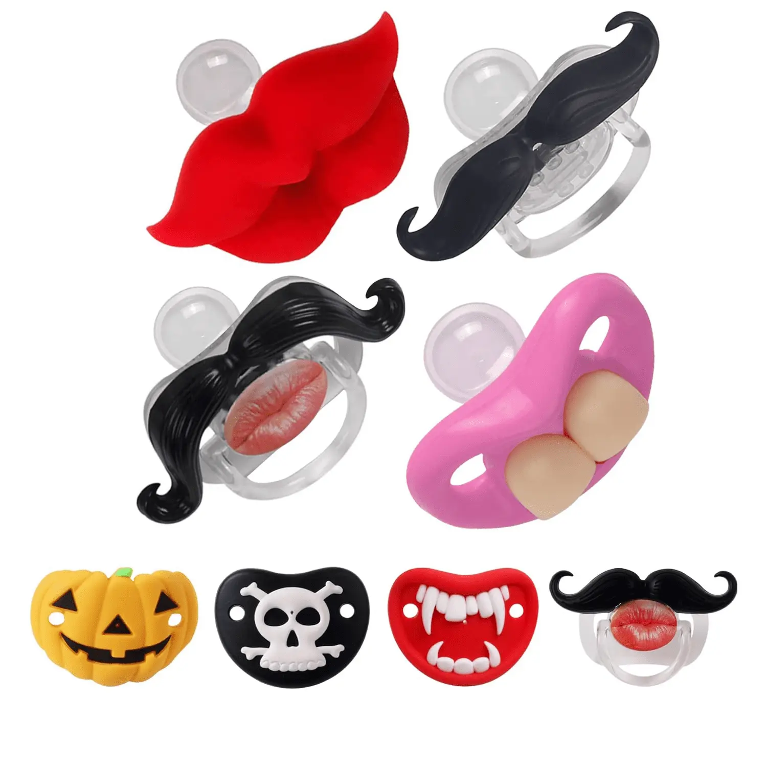 YAPROMO Toddler Orthodontic Mustache Pacifiers