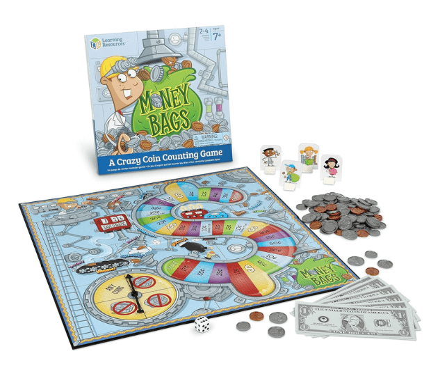 The Learning Resources Money Bags Coin Value Game